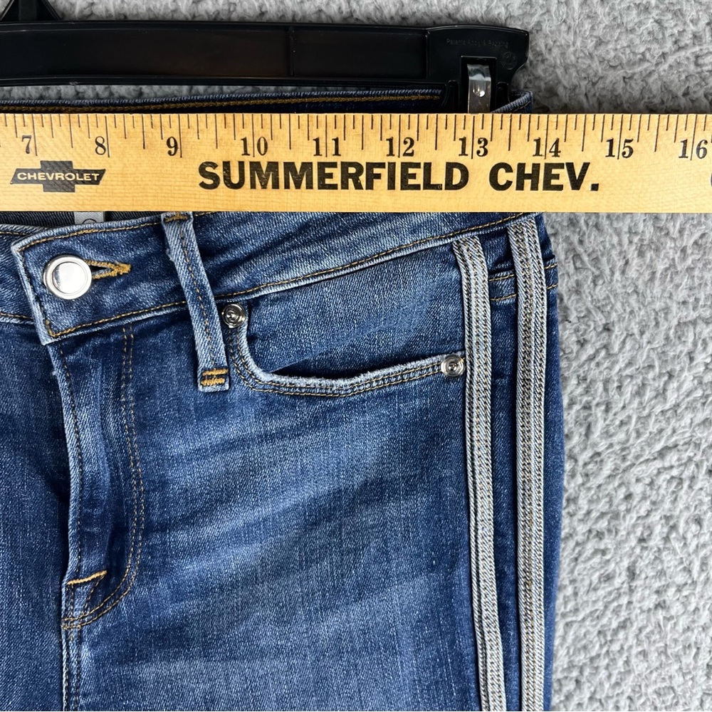 Good American Size 2/26 Raw Hem‎ Good Legs Athletic Side Stripe Skinny Jeans - Picture 3 of 15